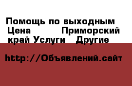 Помощь по выходным › Цена ­ 250 - Приморский край Услуги » Другие   